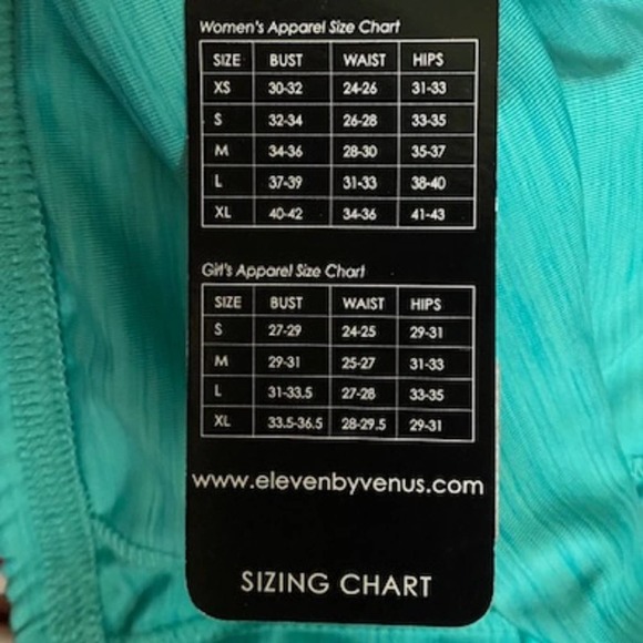 Eleven by Venus Blue-Green Perfect Set Racerback Bra with Removable Padding Sz M - Picture 11 of 14